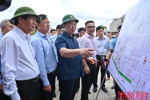 NA leader Vuong Dinh Hue visits Loc An-Binh Son resettlement areas (Photo: NDO)