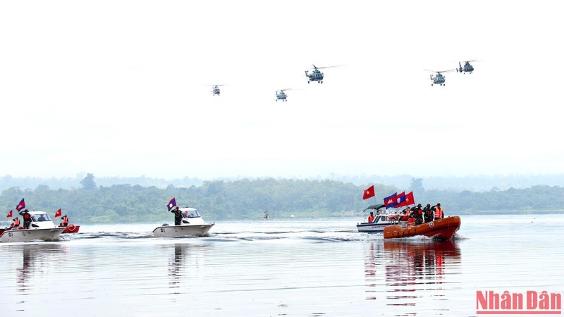 Vietnamese, Lao, and Cambodian armies hold first-ever joint search and rescue drill 