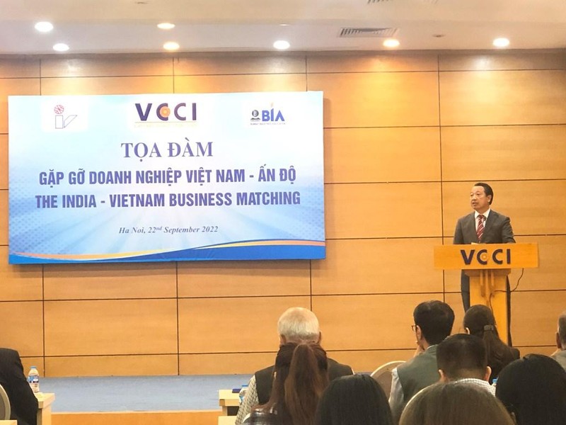 The Vietnam-India business matching event. (Photo: VNA)