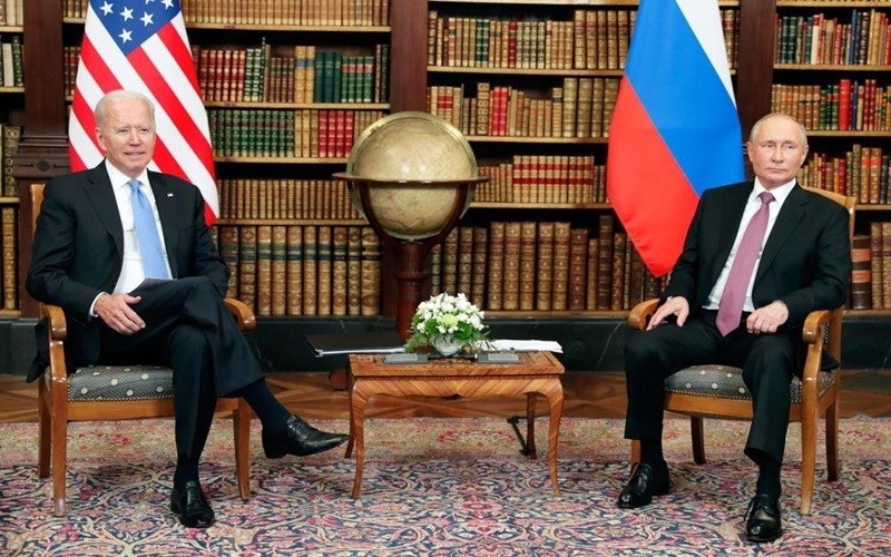 US President Joe Biden met Russian President Vladimir Putin in Geneva, Switzerland on June 16, 2021. (Photo: AP)