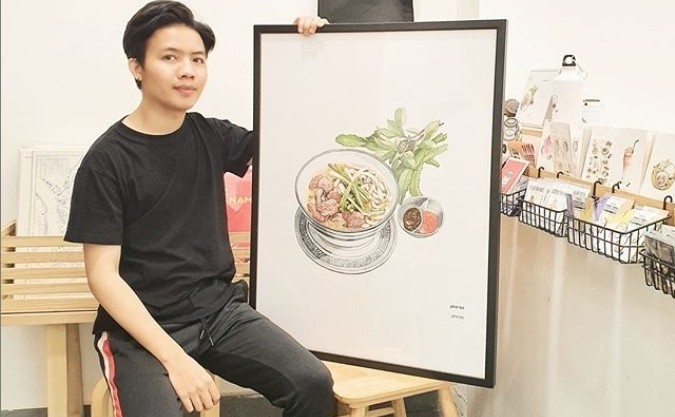Food illustrator Le Rin (Photo: Ha Vu Ha)
