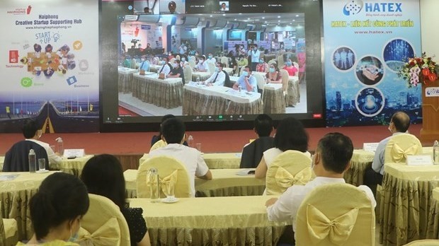 An overview of the programme connecting Vietnamese and Japanese businesses (Photo: VNA)