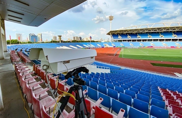 VAR cameras have been installed in the stands of My Dinh Stadium. (Photo: VNA)