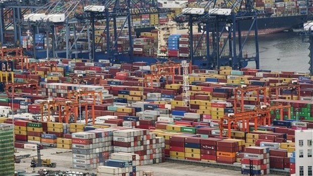 Containers at a port in China (Photo: AFP/VNA)