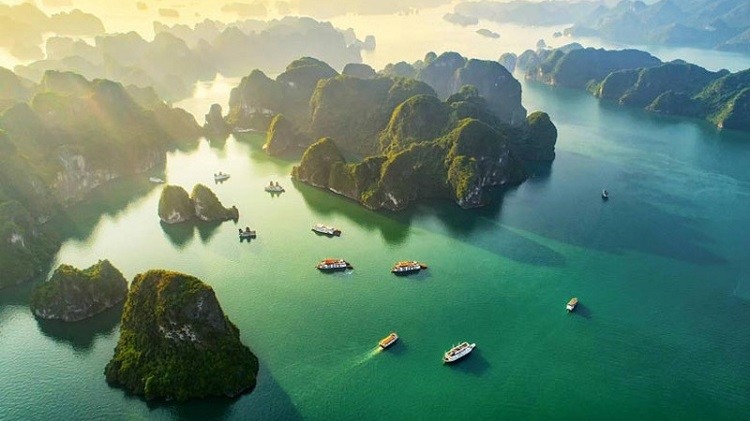 Ha Long Bay tops the list of top 10 most beautiful bays in the world.