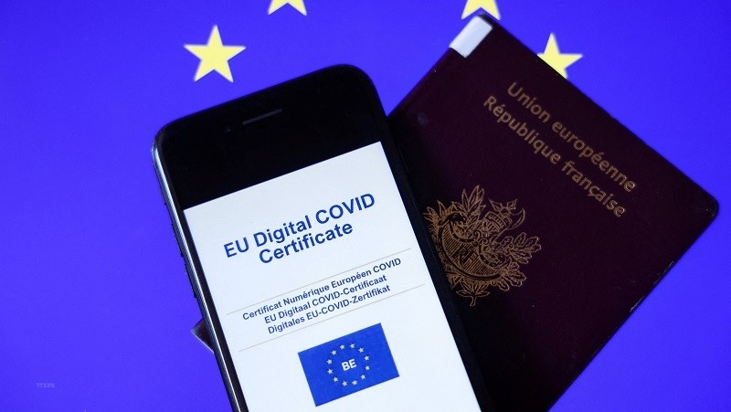The EU digital COVID-19 certificate (Photo: VNA)