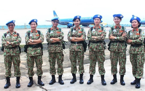 Vietnamese female military peacekeeping officers. (Photo: phunuvietnam.vn)