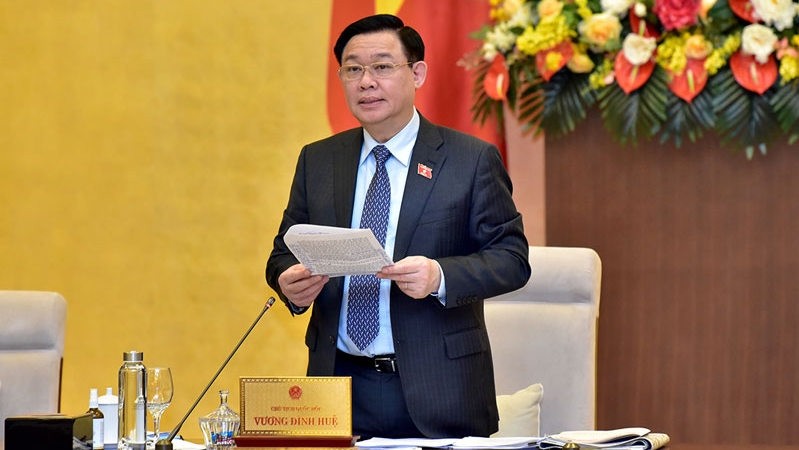 National Assembly Chairman Vuong Dinh Hue speaking at the event (Photo: NDO/Duy Linh)