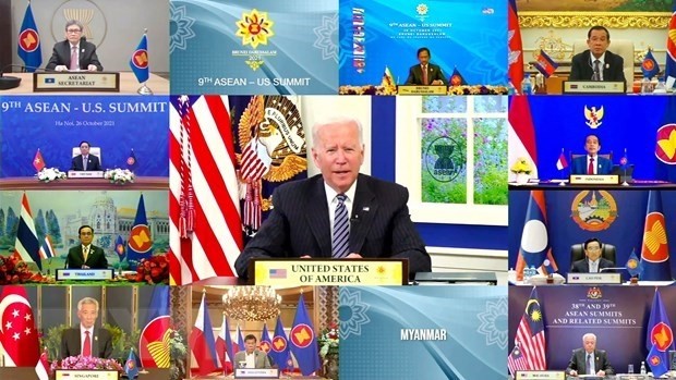 The ASEAN-US summit held virtually in late October. (Photo: AFP/VNA)