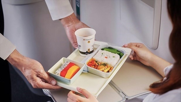 An in-flight meal (Illustrative photo: VNA)