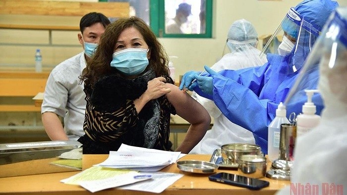 At a vaccination site in Hanoi. (Photo: NDO/Thanh Dat)