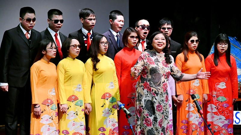 Members of the Hope Choir during a performance.