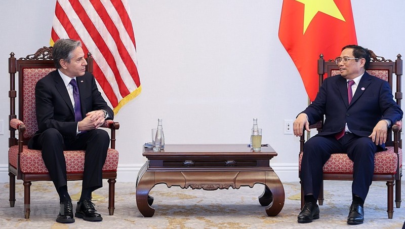 Prime Minister Pham Minh Chinh and US Secretary of State Antony Blinken (Photo: VNA)