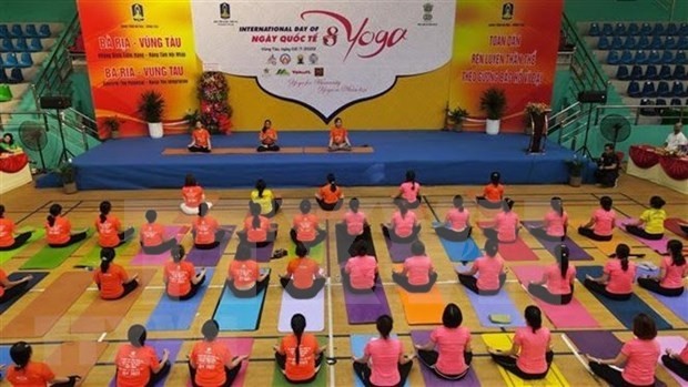 A Yoga performance at the event (Photo: VNA)