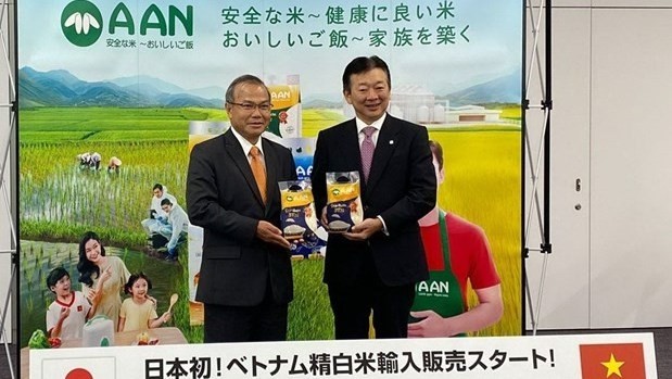 The event to introduce Vietnamese rice in Japan. (Photo: VNA)