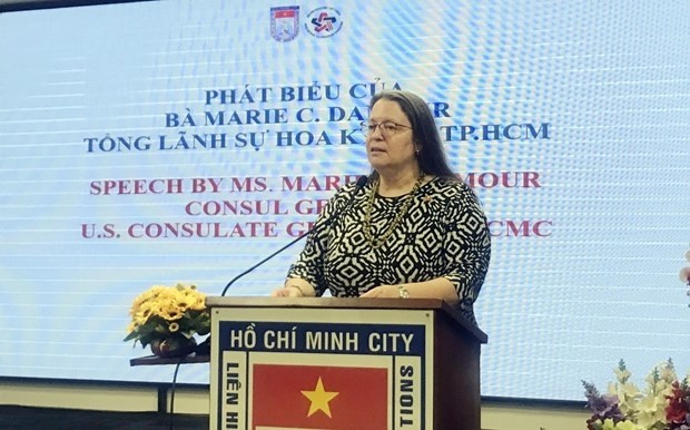 Marie C. Damour, Consul General of the US in Ho Chi Minh City, speaks at the event. (Photo: VNA)