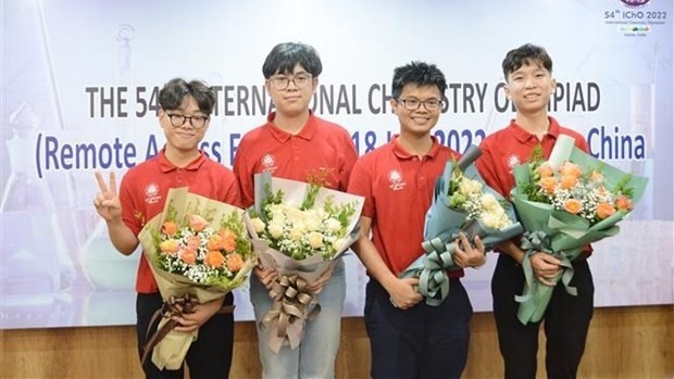 Vietnamese students win gold at International Chemistry Olympiad 2022 (Photo: VNA)