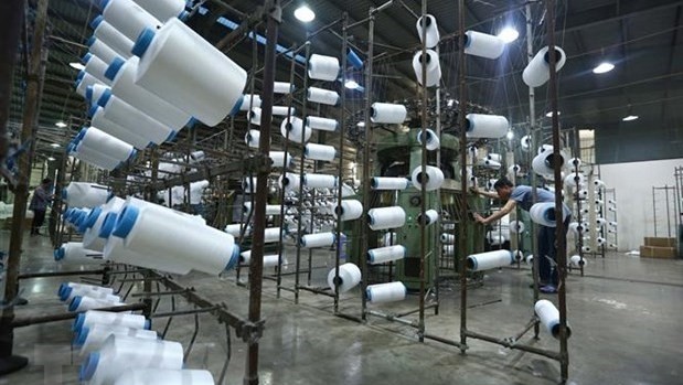 The yarn factory of the Hue Textile - Garment Joint Stock Company (Photo: VNA)