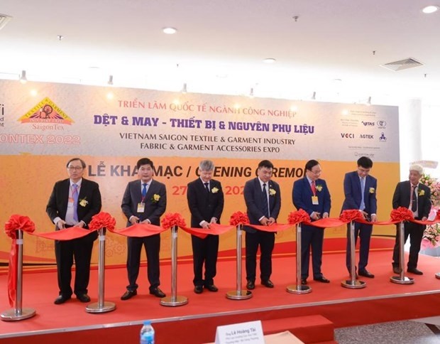 At the opening ceremony of SaigonTex and SaigonFabric 2022 (Photo: https://vneconomy.vn/)