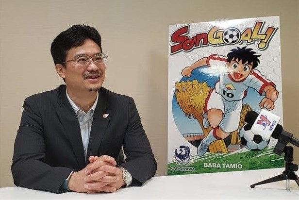 Aoyagi Masayuki, Publishing Director of Kadokawa JSC, gives an interview to Vietnam News Agency. (Photo: VNA)
