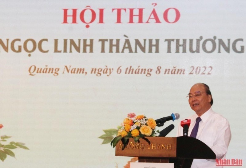 President Nguyen Xuan Phuc speaking at the workshop. (Photo: NDO)