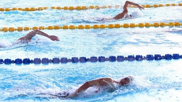 Vietnamese delegation stood at second place at the 39th Southeast Asian Age Group Swimming Championship. (Credit: VNA)
