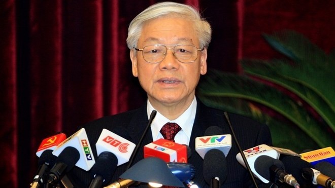Party General Secretary Nguyen Phu Trong speaks at the closing ceremony (Photo: VNA)