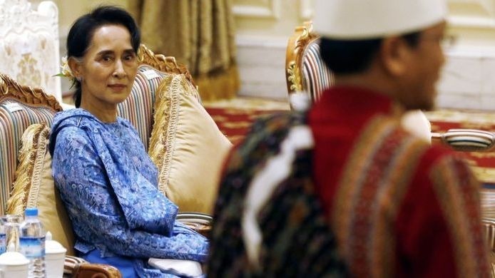 Myanmar’s new Foreign Minister Aung San Suu Kyi. (Credit: BBC)