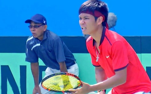Vietnamese tennis player Nguyen Hoang Thien