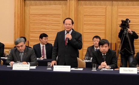 Minister of Information and Communications Truong Minh Tuan speaks at the event. (Credit: VNA)