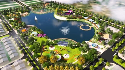 Birds-eye-view of the proposed outdoor astronomy park 