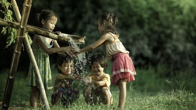 Kids enjoying clean water 