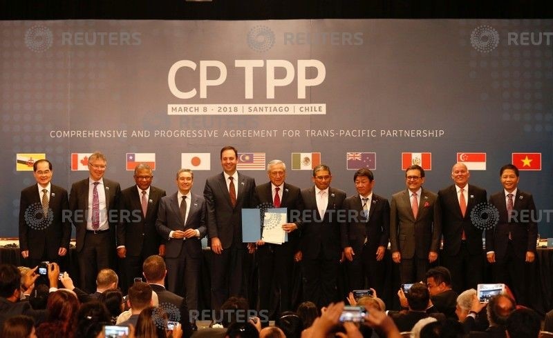 The Comprehensive and Progressive Agreement for Trans-Pacific Partnership was signed in Chile on March 8 (local time). (Photo: Reuters)