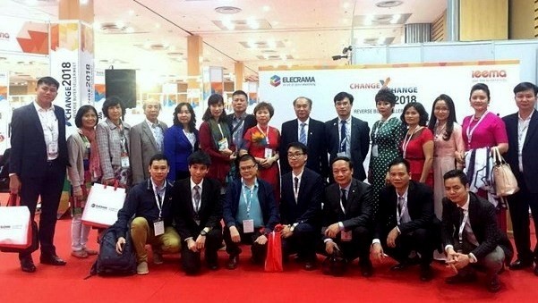 Vietnamese business delegation at Elecrama 2018. (Photo: Vietnam+)