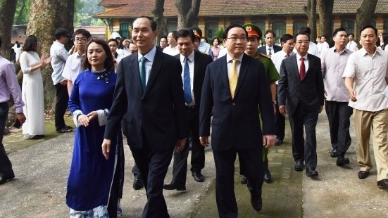 President Tran Dai Quang attended the new school year opening ceremony at Chu Van An High School in early September.