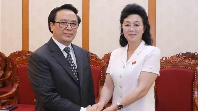 Party official receives delegation of DPRK women’s union (Photo:VNA)