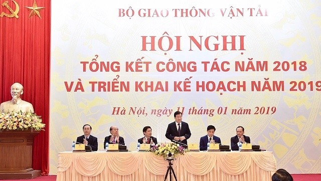 The Transport Ministry holds a conference in Hanoi on January 11 to review the ministry’s operation last year and set tasks for 2019. (Photo: VGP)