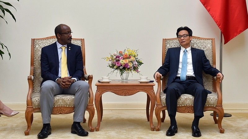 Deputy Prime Minister Vu Duc Dam and Vice President of Seychelles Vincent Meriton (Photo: VGP)