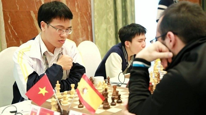 Le Quang Liem (left) is the only Vietnamese representative at the  IMSA Mind Games 2019.