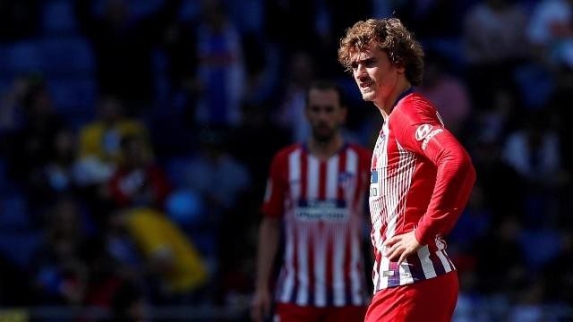 Atletico Madrid's Antoine Griezmann reacts after Espanyol's Borja Iglesias scores their second goal - La Liga Santander - Espanyol v Atletico Madrid - RCDE Stadium, Barcelona, Spain - May 4, 2019. (Photo: Reuters)