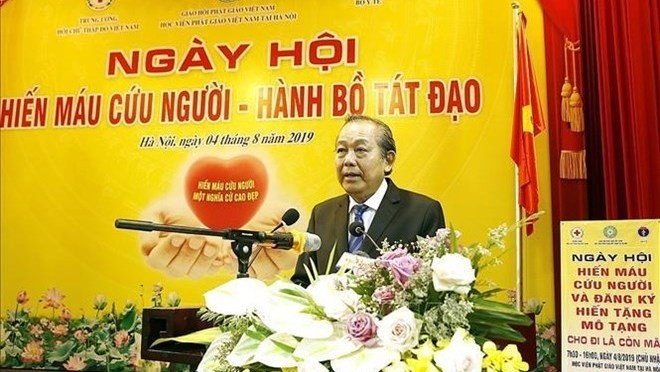 Deputy Prime Minister Truong Hoa Binh speaks at the festival. (Photo: VNA)
