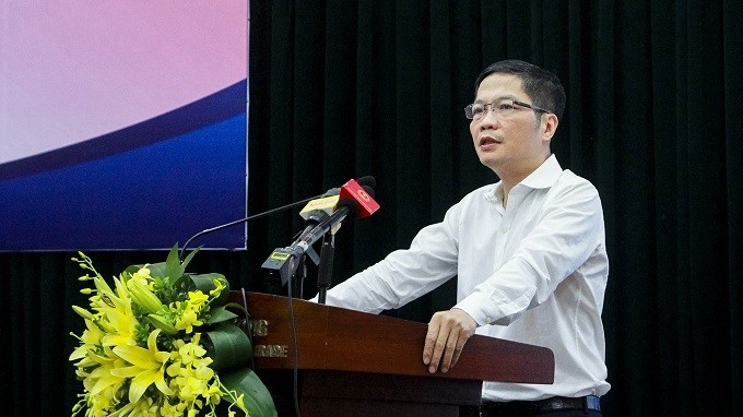 Minister of Industry and Trade Tran Tuan Anh speaks during a recent conference to disseminate commitments on intellectual property in the EVFTA.