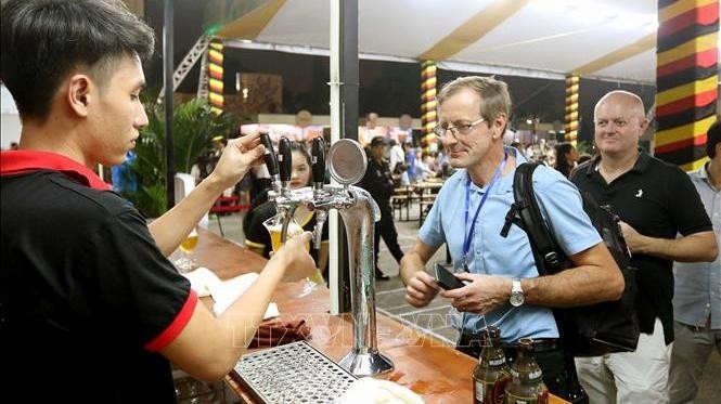 The Belgian beer festival is underway in the northern port city of Hai Phong from October 25-27. (Photo: VNA)