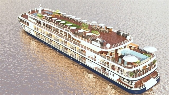 Victoria Mekong cruise ship began its service between Vietnam’s Mekong Delta city of Can Tho and Cambodia’s Phnom Penh capital on December 11. (Photo: VNA)