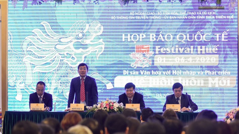 The press conference for the Hue Festival 2020 (Photo: baoquocte.vn)