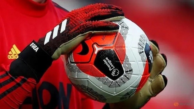 General view of a match ball during a Premier League game. (Photo: Reuters)