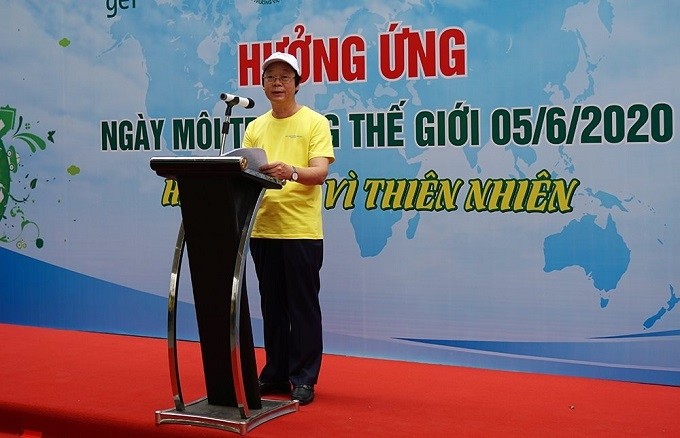 MONRE Deputy Minister Vo Tuan Nhan speaks at the meeting. (Photo: Baotainguyenmoitruong.vn)