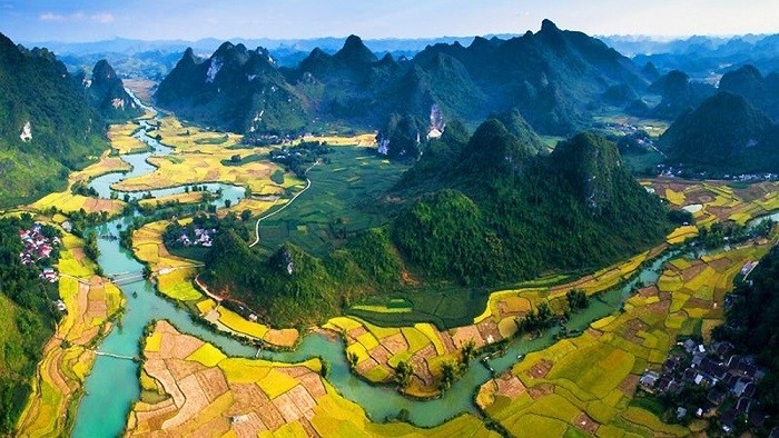 An aerial view of Non Nuoc Cao Bang Geopark (Photo: Insider)