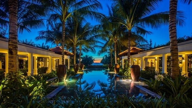The 12-hectare Ana, an Indochina-era inspired resort with 77 villas and 136 rooms, with suites overlooking Long Beach on the Cam Ranh Peninsula.