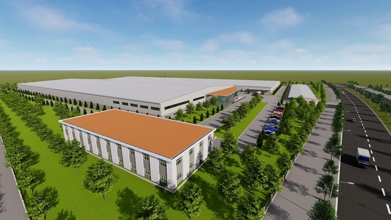 The rendering of the semiconductor manufacturing plant